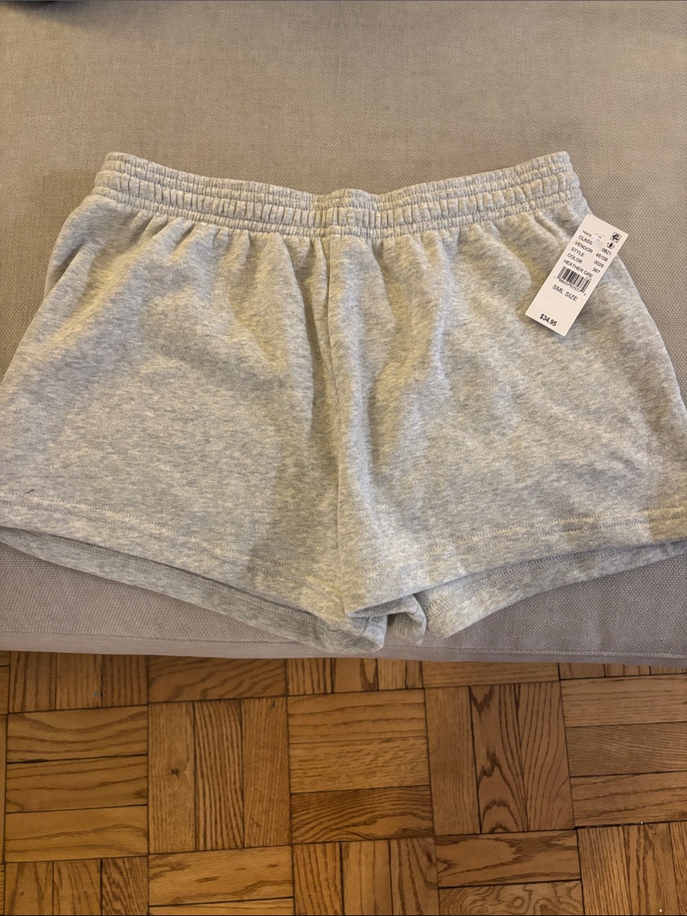 PacSun Light Gray Elastic Waist Athletic Shorts